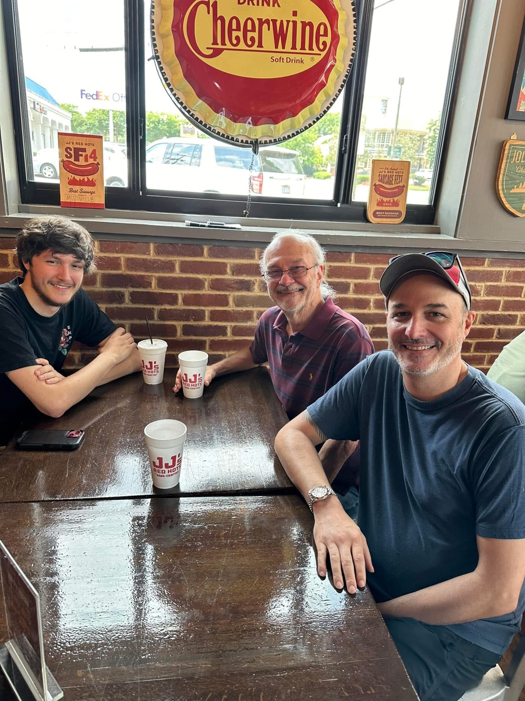 Chad Pappas with his father George Pappas and his son and partner Nathan